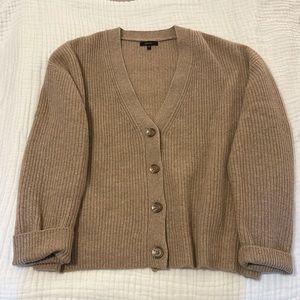 Quince Mongolian Cashmere Fisherman Cropped Cardigan